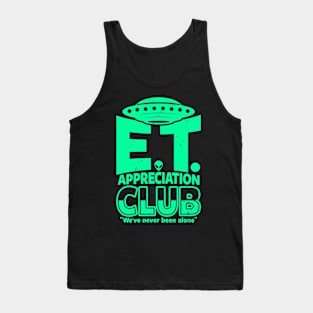 Funny Retro Vintage Alien ET UFO Believer Funny Meme Tank Top